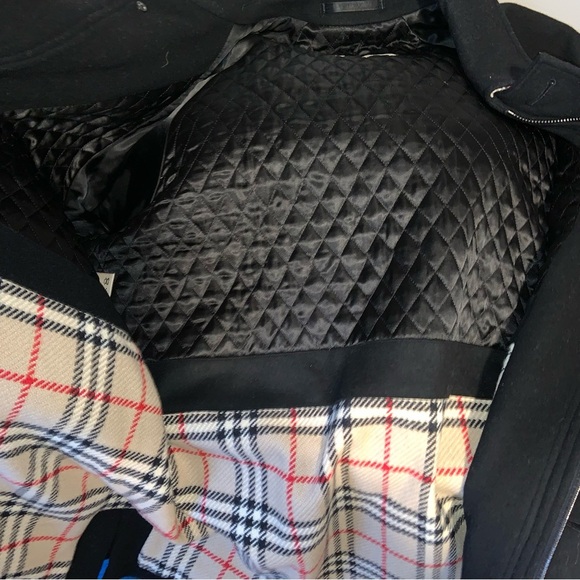 BURBERRY BLACK THARP COAT SIZE MEDIUM cashmere/wool (video added!) - Picture 10 of 13